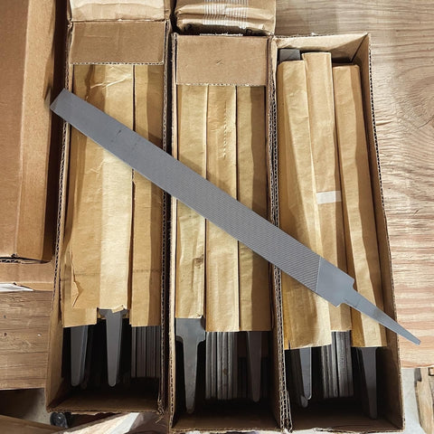quality, american manufactured hand file that is superb at quickly filing, sharpening, and restoring the edge of our axe either in your shop or out in the field