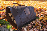 Whiskey River Trading Leather Log Carrier
