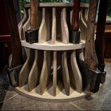 Whiskey River Trading Liberty Bell Axe Bell for axe storage and organization filled with a couple of axes