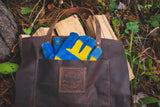 Whiskey River Trading Leather Log Carrier