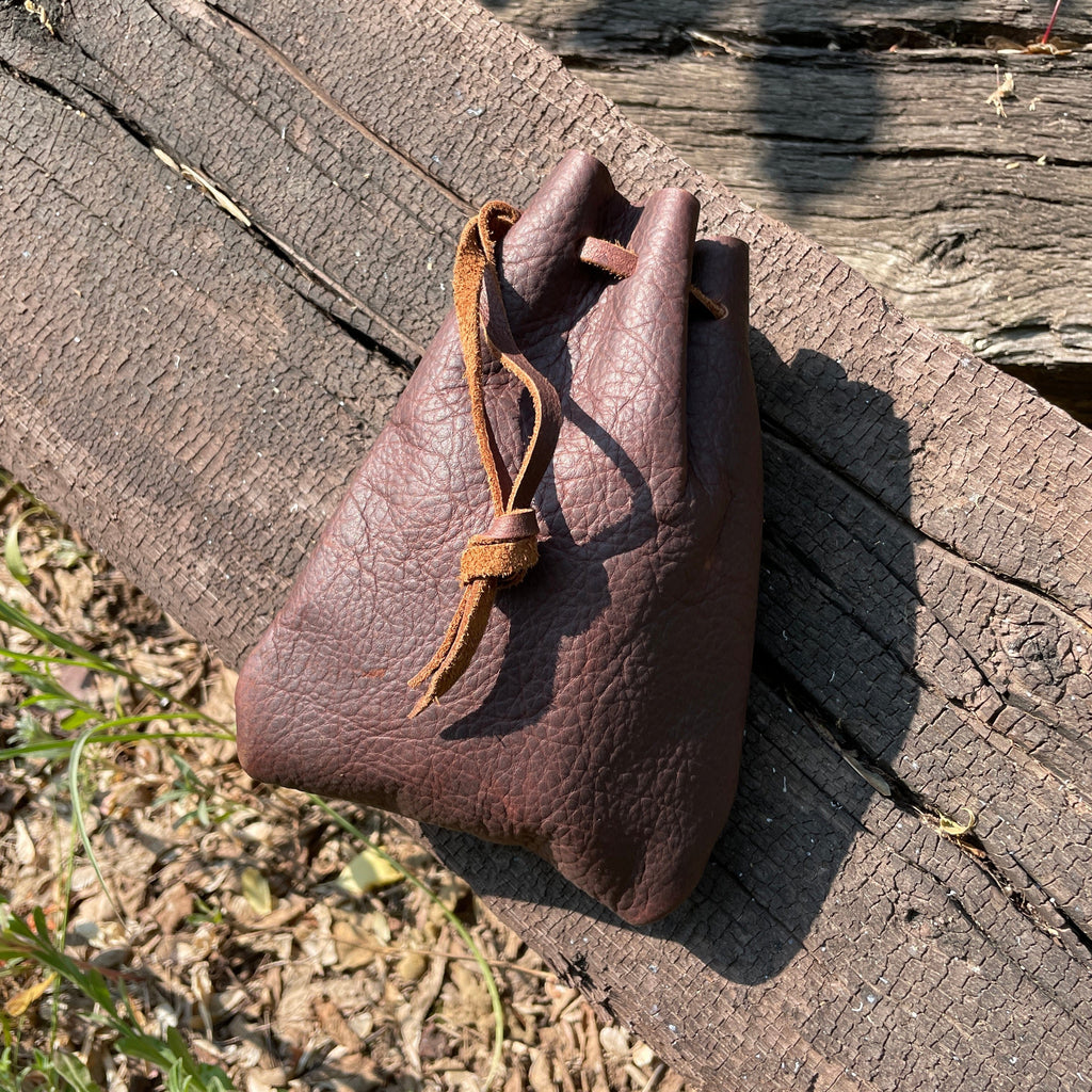 Dark Brown Leather Pouch