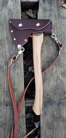 Brown Leather Sling and Sheath - Council Tool Camp Carver