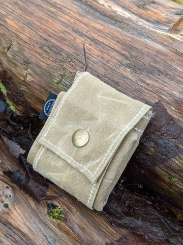 Rugged Waxed Canvas Foraging Pouch, Hip Bag