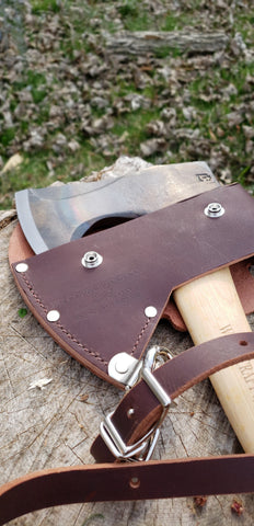 Council Tool Pack Axe Brown Leather Sling and Sheath