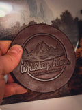 Whiskey River Trading Co. Leather Coaster - 4 Pack